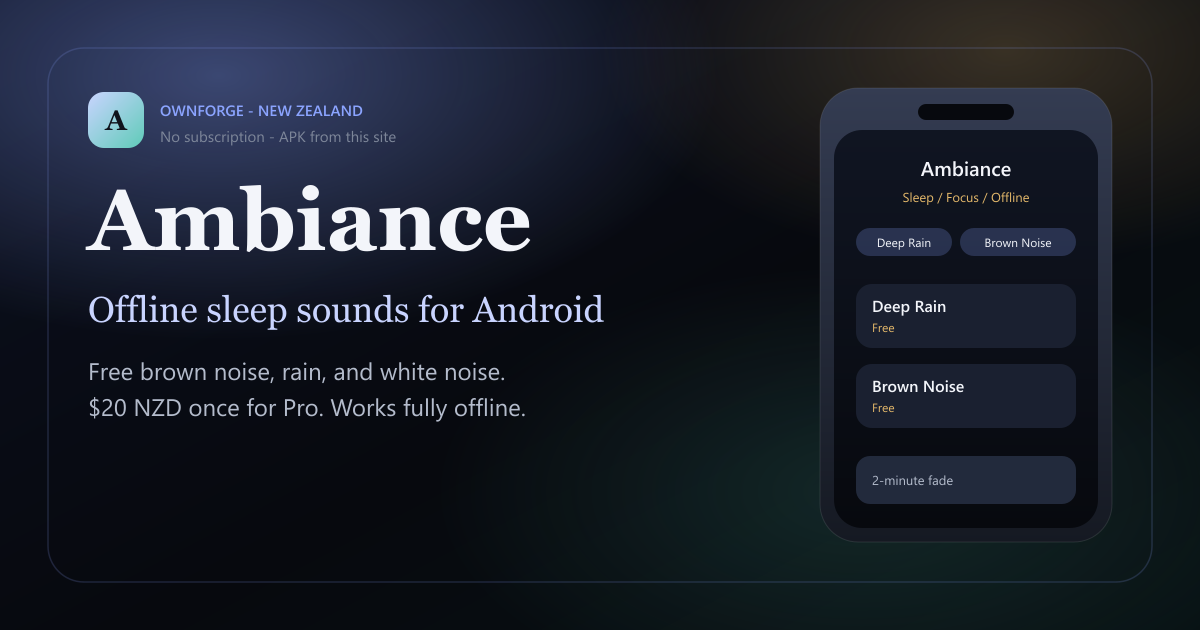 Ambiance offline sleep sounds for Android